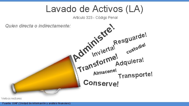 Lavado de Activos (LA) Articulo 323 - Código Penal ! e Quien directa o Lavado de Activos (LA) Articulo 323 - Código Penal ! e Quien directa o