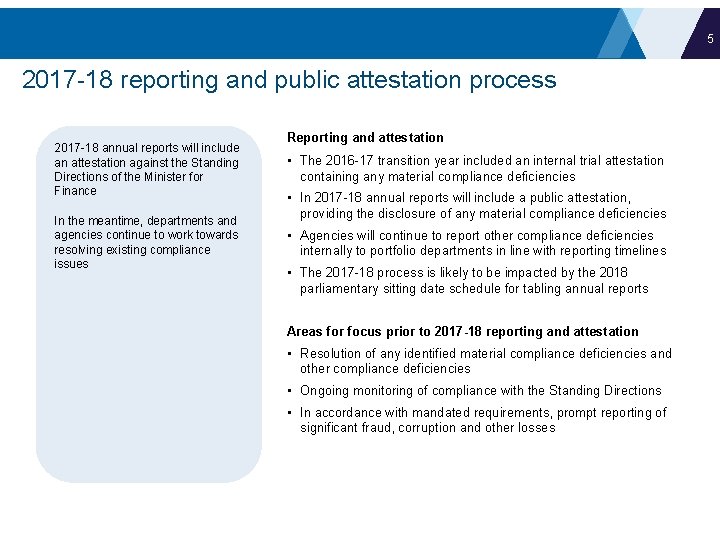 5 2017 -18 reporting and public attestation process 2017 -18 annual reports will include 5 2017 -18 reporting and public attestation process 2017 -18 annual reports will include