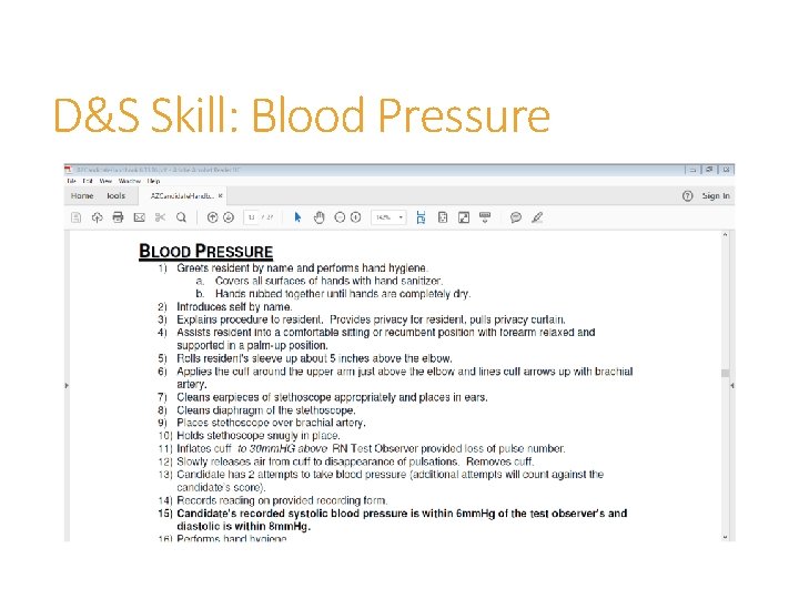 D&S Skill: Blood Pressure 