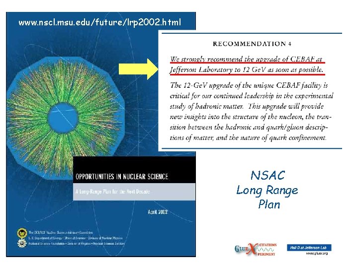 www. nscl. msu. edu/future/lrp 2002. html LRP NSAC Long Range Plan 