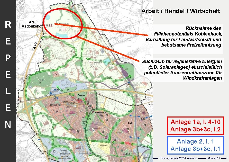 Arbeit / Handel / Wirtschaft R P E 7 E A 5 Flächennutzungsplanung incl.