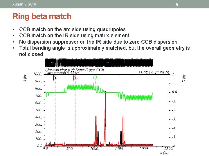 August 2, 2016 6 Ring beta match • • CCB match on the arc