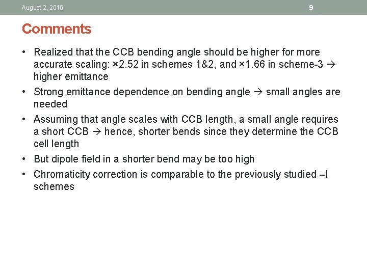 August 2, 2016 9 Comments • Realized that the CCB bending angle should be