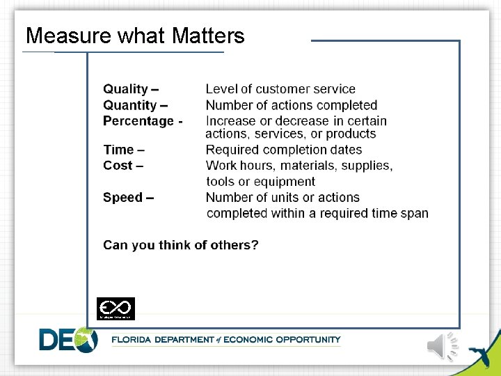 Measure what Matters 