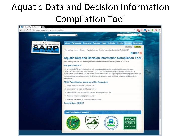 Aquatic Data and Decision Information Compilation Tool 