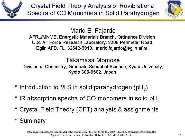 Crystal Field Theory Analysis of Rovibrational Spectra of CO Monomers in Solid Parahydrogen Mario