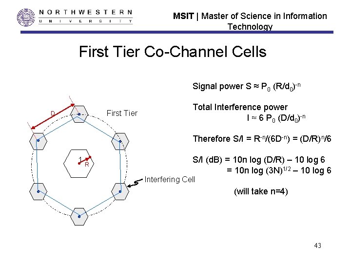 MSIT | Master of Science in Information Technology First Tier Co-Channel Cells Signal power MSIT | Master of Science in Information Technology First Tier Co-Channel Cells Signal power