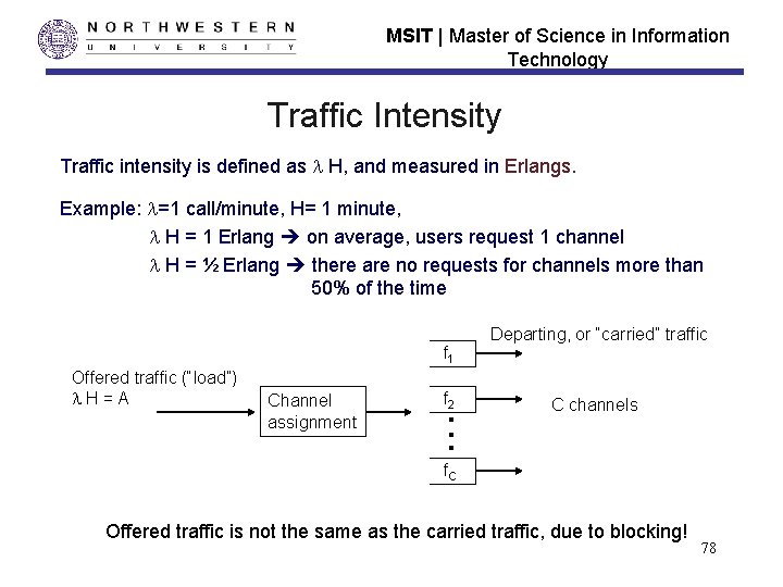 MSIT | Master of Science in Information Technology Traffic Intensity Traffic intensity is defined MSIT | Master of Science in Information Technology Traffic Intensity Traffic intensity is defined
