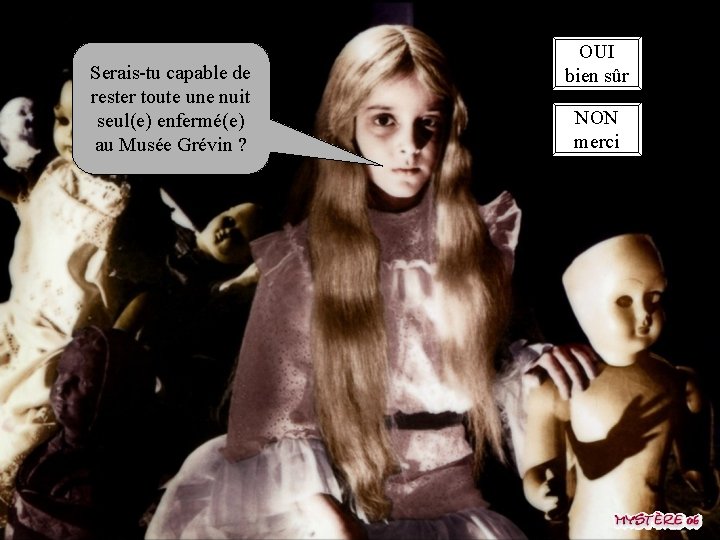 Serais-tu capable de rester toute une nuit seul(e) enfermé(e) au Musée Grévin ? OUI