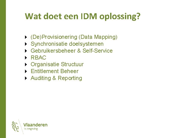 Kennisuitwisseling singlesignon identity management bij het departement ...