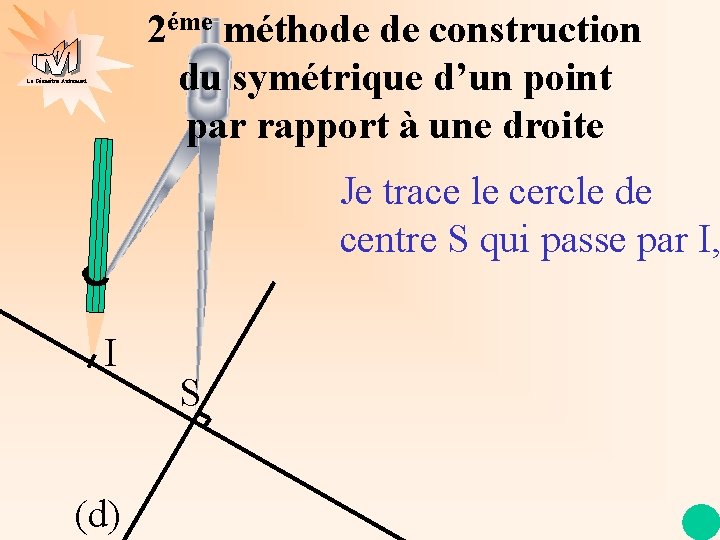 2éme méthode de construction du symétrique d’un point par rapport à une droite La