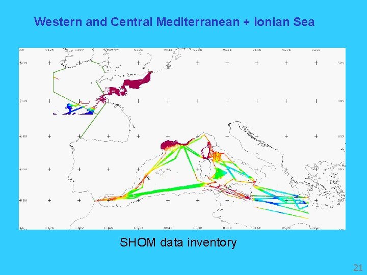 Western and Central Mediterranean + Ionian Sea SHOM data inventory 21 