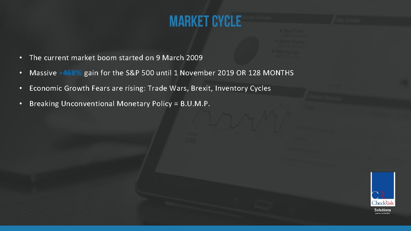 Market CYCLE • The current market boom started on 9 March 2009 • Massive