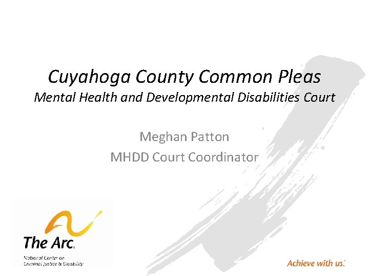 Cuyahoga County Common Pleas Mental Health and Developmental Disabilities Court Meghan Patton MHDD Court