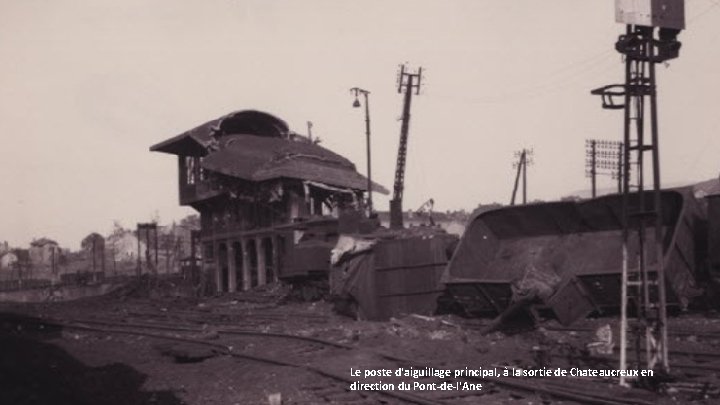 Le poste d'aiguillage principal, à la sortie de Chateaucreux en direction du Pont-de-l'Ane 