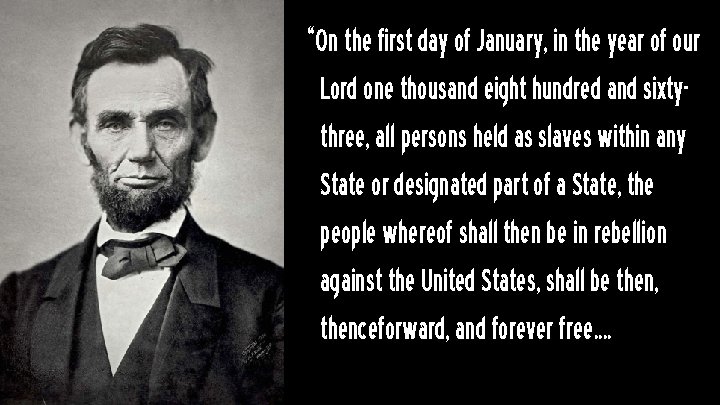 “On the first day of January, in the year of our Lord one thousand