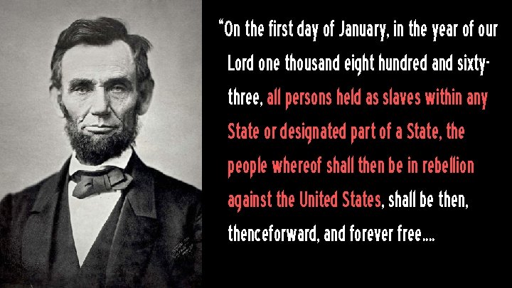 “On the first day of January, in the year of our Lord one thousand