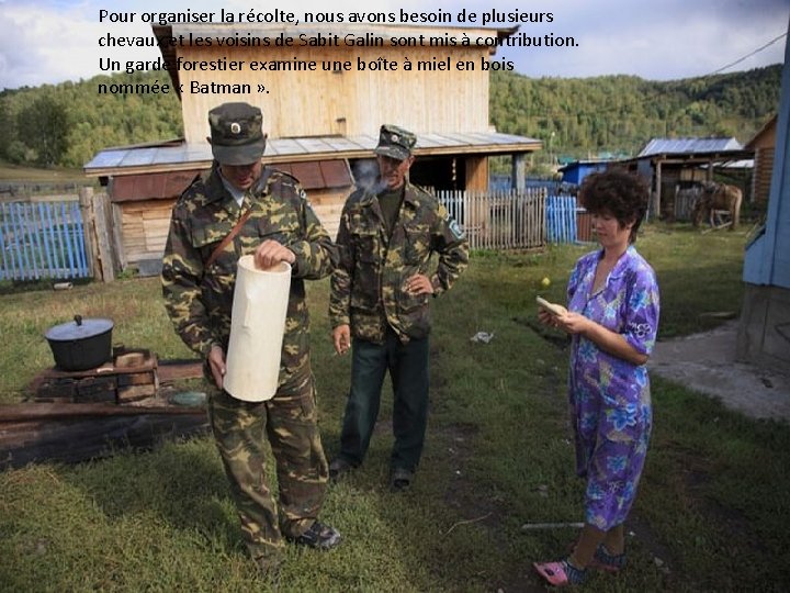 Pour organiser la récolte, nous avons besoin de plusieurs chevaux et les voisins de