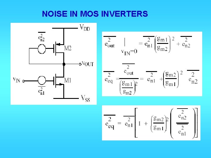 NOISE IN MOS INVERTERS 