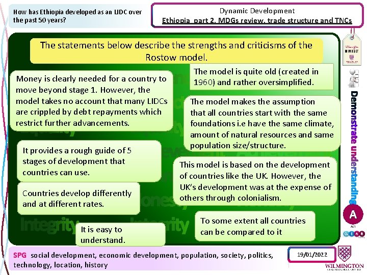 How has Ethiopia developed as an LIDC over the past 50 years? Dynamic Development