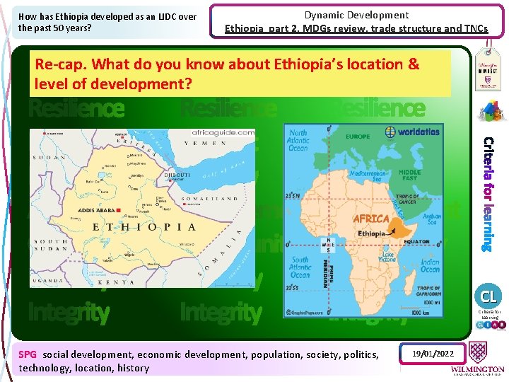 How has Ethiopia developed as an LIDC over the past 50 years? Dynamic Development