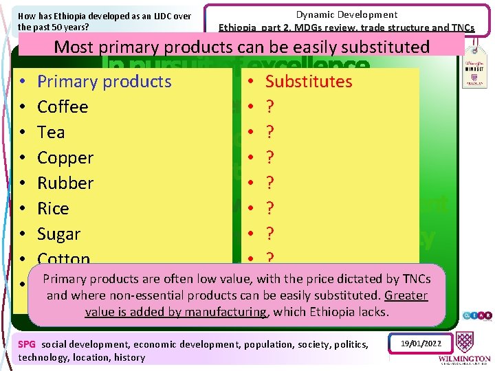 How has Ethiopia developed as an LIDC over the past 50 years? Dynamic Development