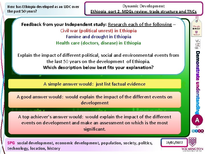 How has Ethiopia developed as an LIDC over the past 50 years? Dynamic Development