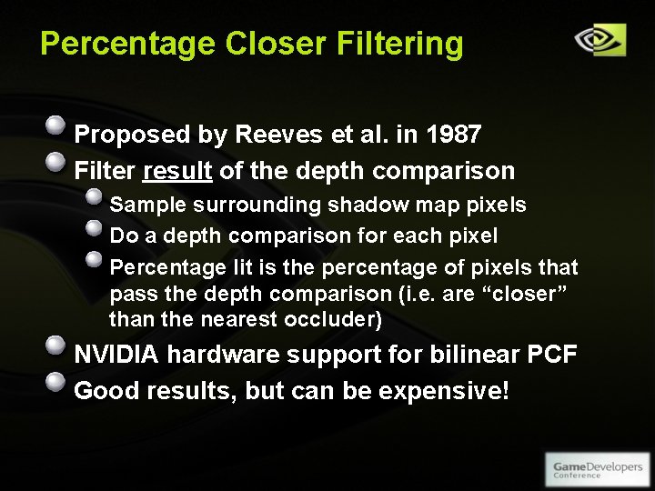 Percentage Closer Filtering Proposed by Reeves et al. in 1987 Filter result of the Percentage Closer Filtering Proposed by Reeves et al. in 1987 Filter result of the