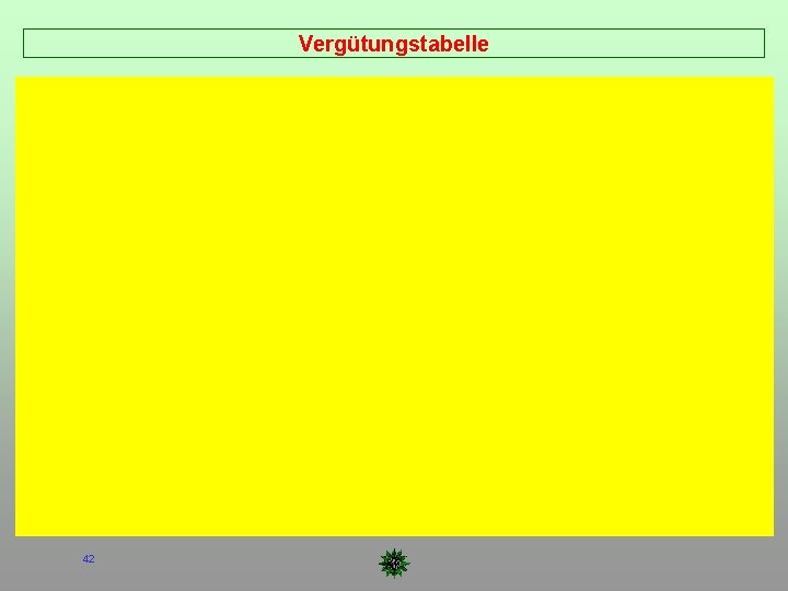 Vergütungstabelle 42 