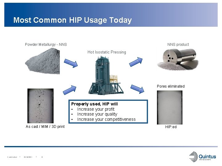 Most Common HIP Usage Today Powder Metallurgy - NNS product Hot Isostatic Pressing Pores