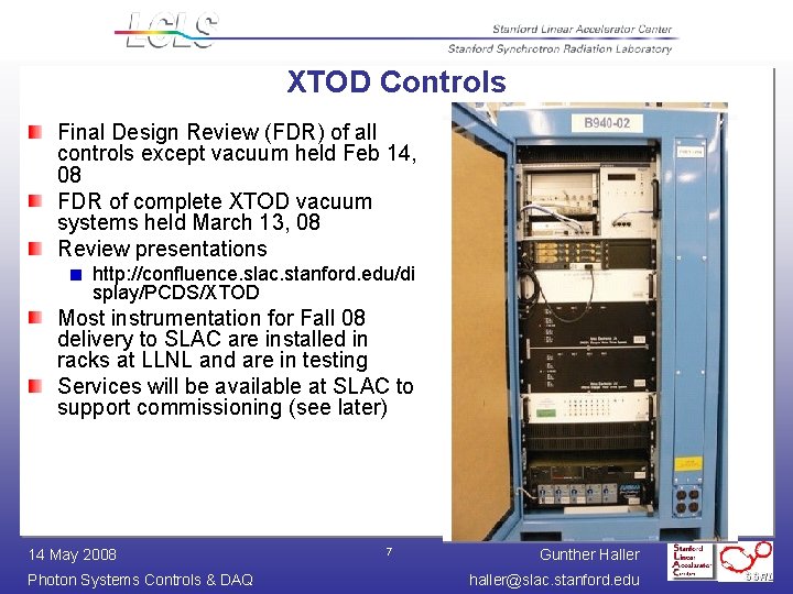 XTOD Controls Final Design Review (FDR) of all controls except vacuum held Feb 14, XTOD Controls Final Design Review (FDR) of all controls except vacuum held Feb 14,