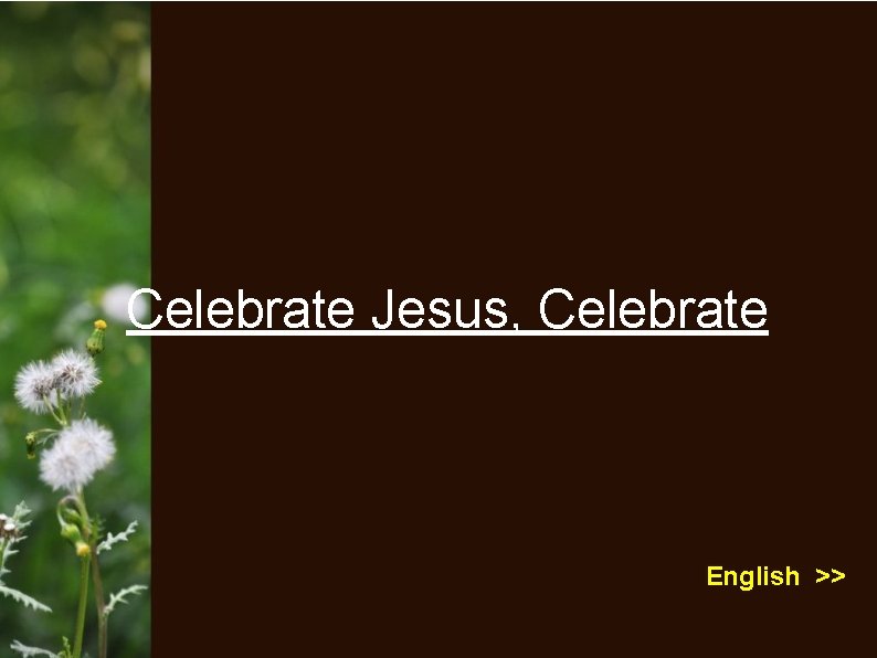 Celebrate Jesus, Celebrate English >> 