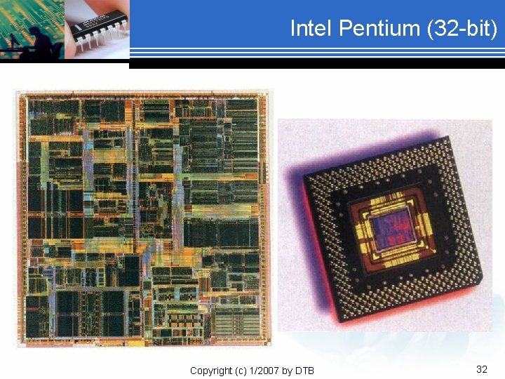 Intel Pentium (32 -bit) Copyright (c) 1/2007 by DTB 32 