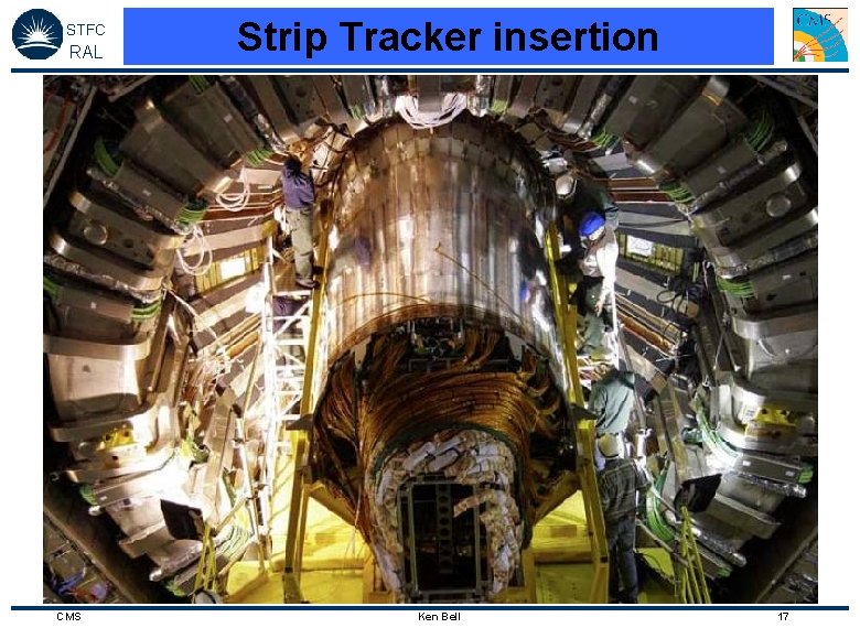 STFC RAL CMS Strip Tracker insertion Ken Bell 17 