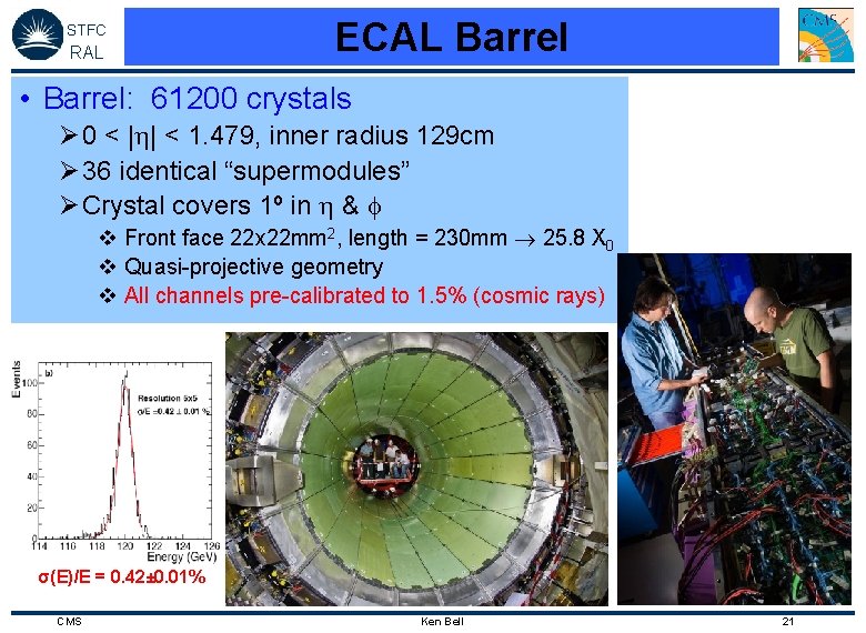STFC RAL ECAL Barrel • Barrel: 61200 crystals Ø 0 < | | <