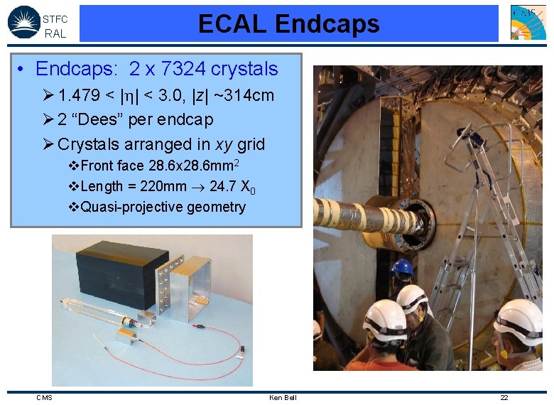 STFC RAL ECAL Endcaps • Endcaps: 2 x 7324 crystals Ø 1. 479 <