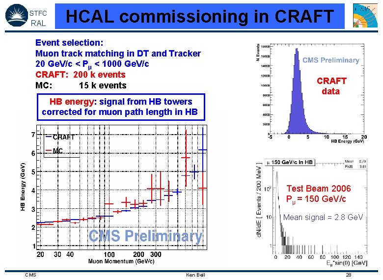 STFC RAL HCAL commissioning in CRAFT Event selection: Muon track matching in DT and
