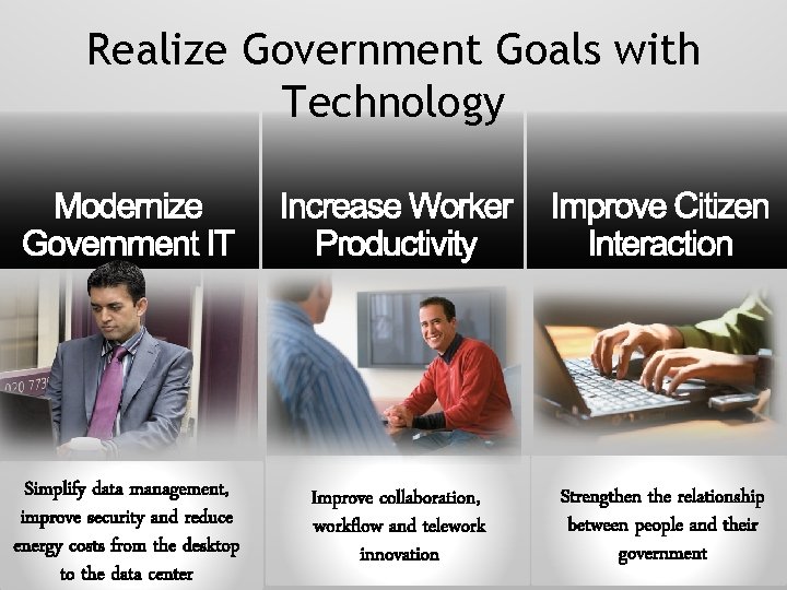 Realize Government Goals with Technology 