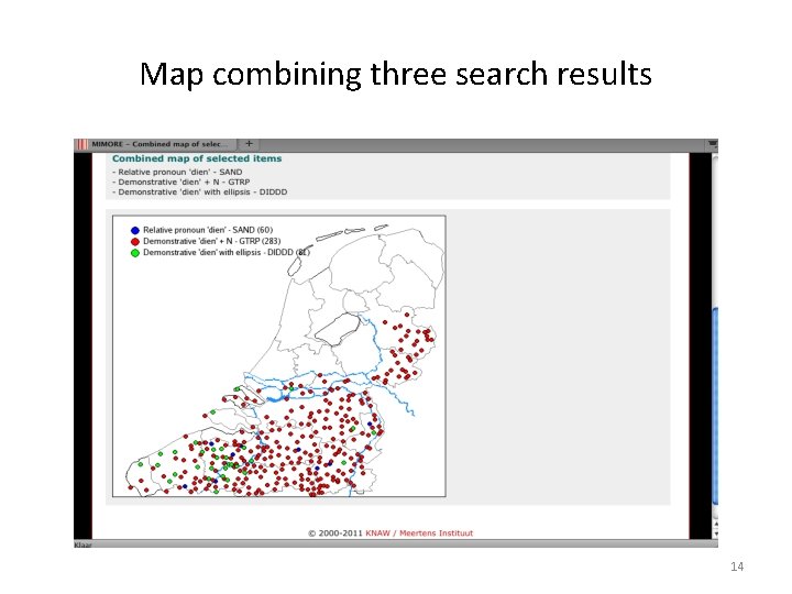 Map combining three search results 14 