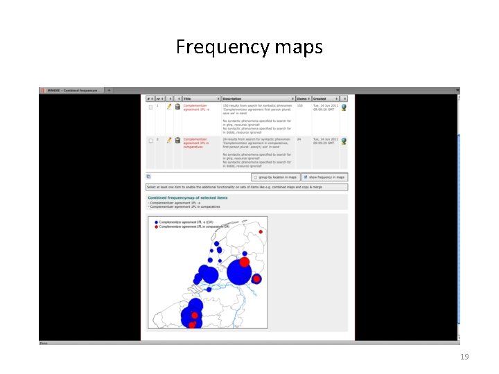 Frequency maps 19 