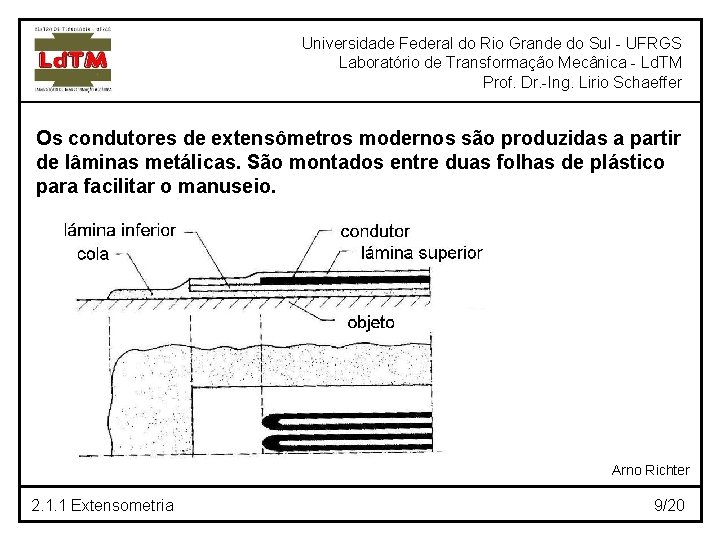 Universidade Federal do Rio Grande do Sul - UFRGS Laboratório de Transformação Mecânica -