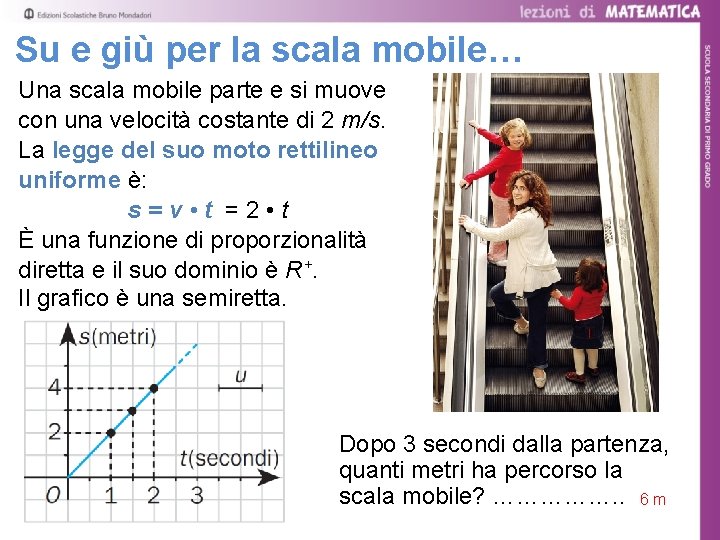 Su e giù per la scala mobile… Una scala mobile parte e si muove