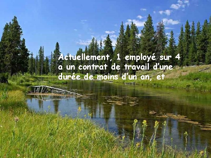 Actuellement, 1 employé sur 4 a un contrat de travail d’une durée de moins