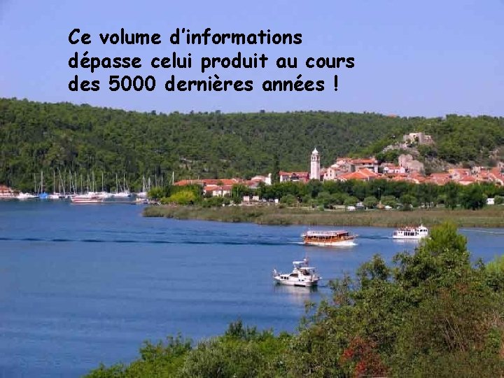 Ce volume d’informations dépasse celui produit au cours des 5000 dernières années ! 