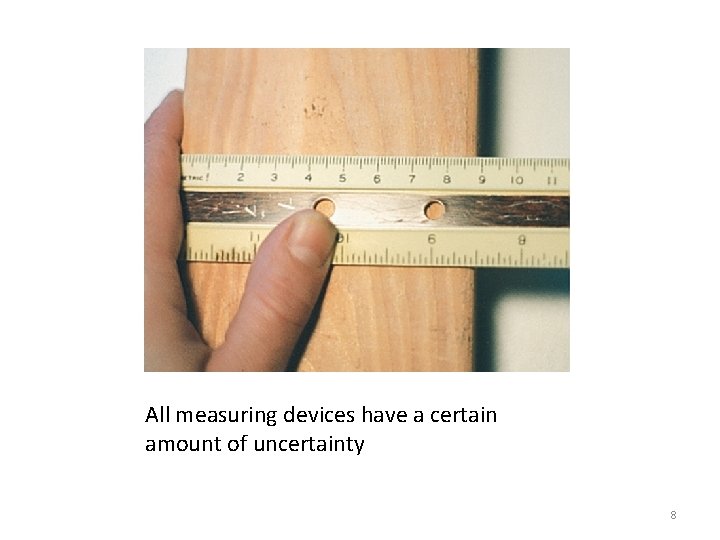 All measuring devices have a certain amount of uncertainty 8 