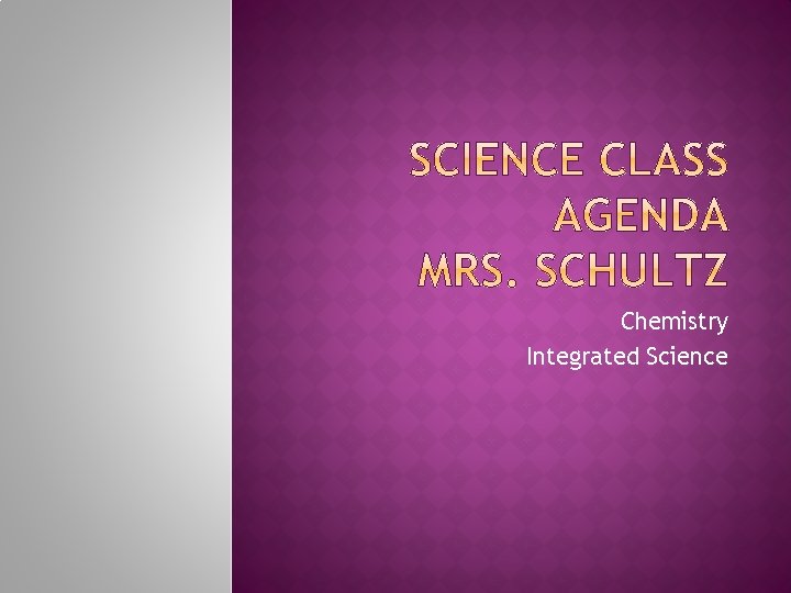 Chemistry Integrated Science 