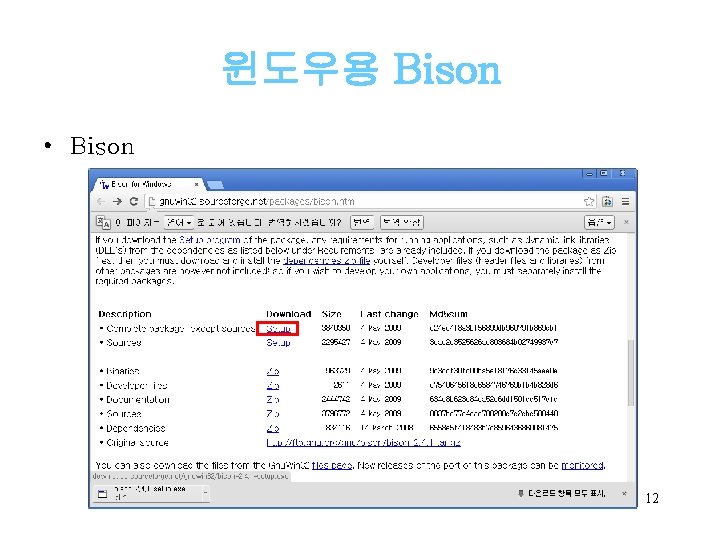윈도우용 Bison • Bison 12 