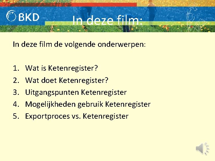 In deze film: In deze film de volgende onderwerpen: 1. 2. 3. 4. 5.