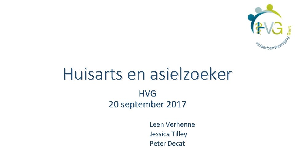 Huisarts en asielzoeker HVG 20 september 2017 Leen Verhenne Jessica Tilley Peter Decat 