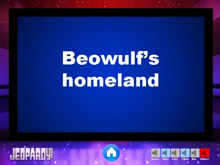 Beowulf’s homeland Theme Timer Lose Cheer Boo Silence 